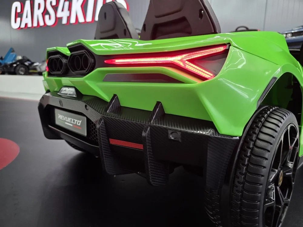 Cars4Kids Masinuta electrica pentru copii Lamborghini Revuelto 24V Verde 2 locuri licenta oficiala usi verticale telecomanda 2.4G