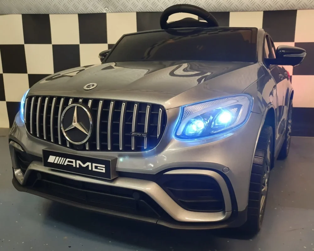 Cars4Kids Masinuta electrica pentru copii Mercedes-Benz GLC 63 AMG Gri Mat 12V 4 motoare suspensii bluetooth telecomand 2.4G 3 ani+ maxim 30 kg