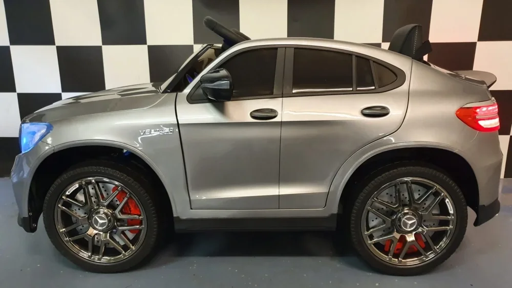 Cars4Kids Masinuta electrica pentru copii Mercedes-Benz GLC 63 AMG Gri Mat 12V 4 motoare suspensii bluetooth telecomand 2.4G 3 ani+ maxim 30 kg