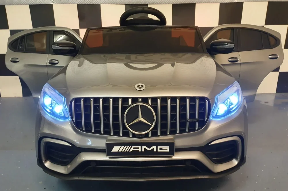 Cars4Kids Masinuta electrica pentru copii Mercedes-Benz GLC 63 AMG Gri Mat 12V 4 motoare suspensii bluetooth telecomand 2.4G 3 ani+ maxim 30 kg