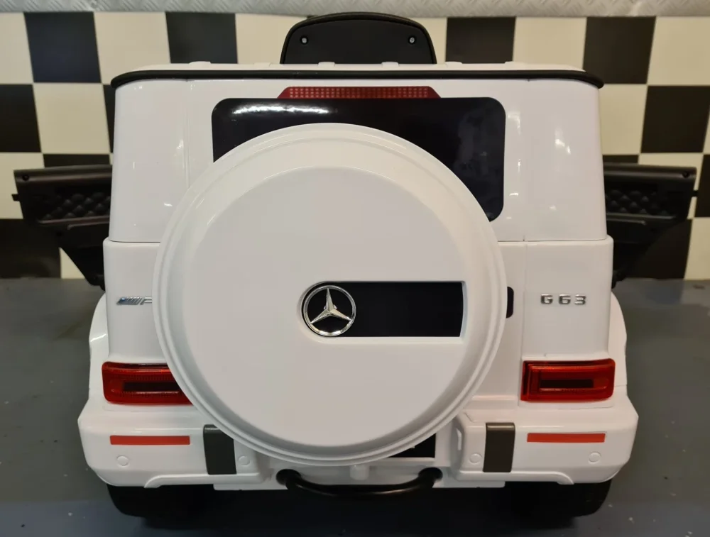Cars4Kids Masinuta electrica pentru copii Mercedes G63 AMG Alb 12V licenta oficiala 4 motoare telecomanda 2.4G