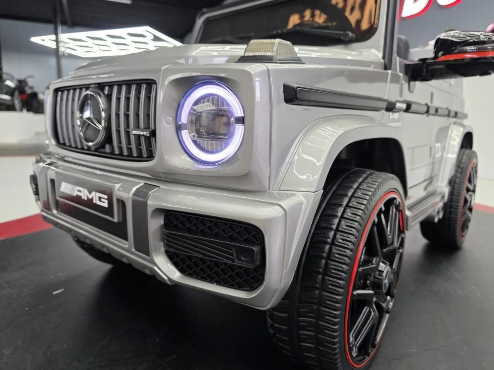 Cars4Kids Masinuta electrica pentru copii Mercedes G63 AMG Gri Metalic 12V licenta oficiala 4 motoare telecomanda 2.4G