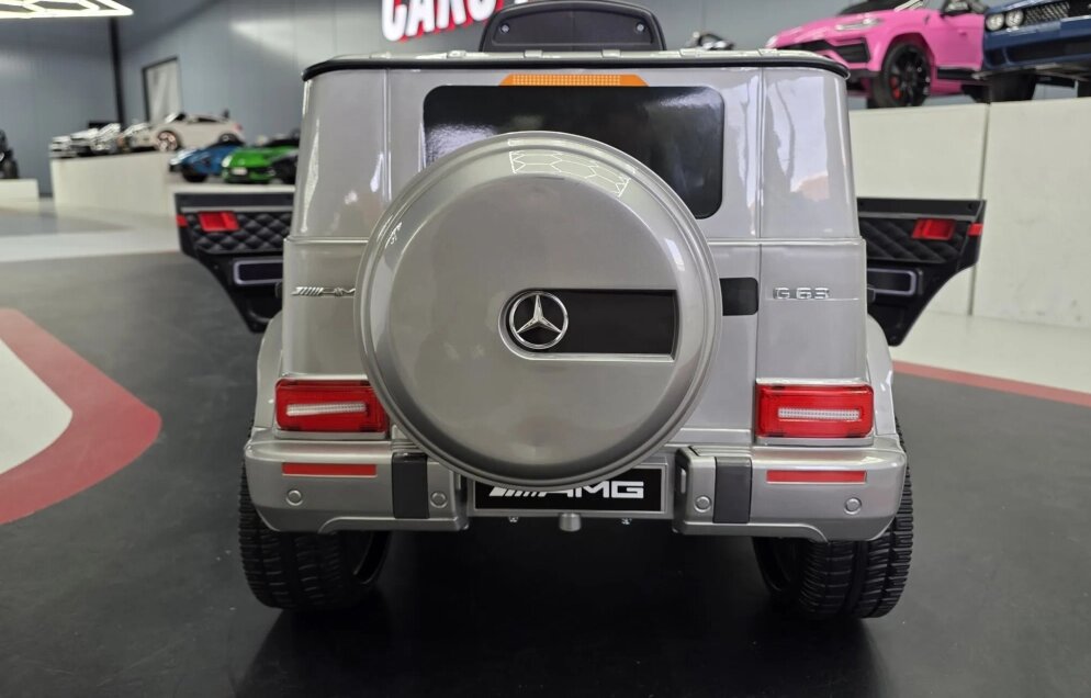 Cars4Kids Masinuta electrica pentru copii Mercedes G63 AMG Gri Metalic 12V licenta oficiala 4 motoare telecomanda 2.4G