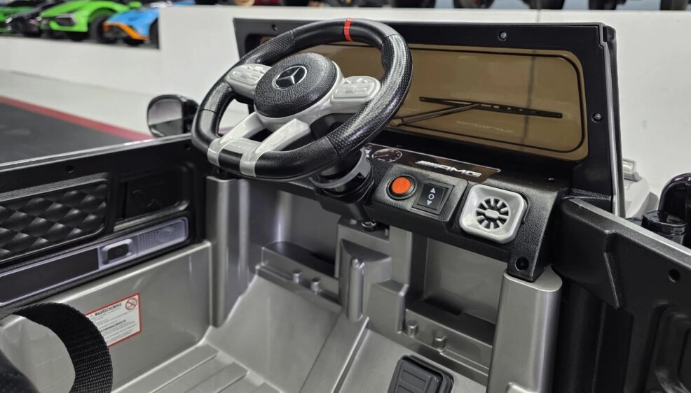 Cars4Kids Masinuta electrica pentru copii Mercedes G63 AMG Gri Metalic 12V licenta oficiala 4 motoare telecomanda 2.4G