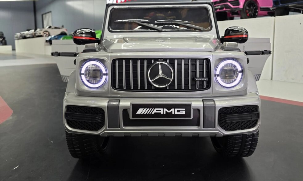 Cars4Kids Masinuta electrica pentru copii Mercedes G63 AMG Gri Metalic 12V licenta oficiala 4 motoare telecomanda 2.4G