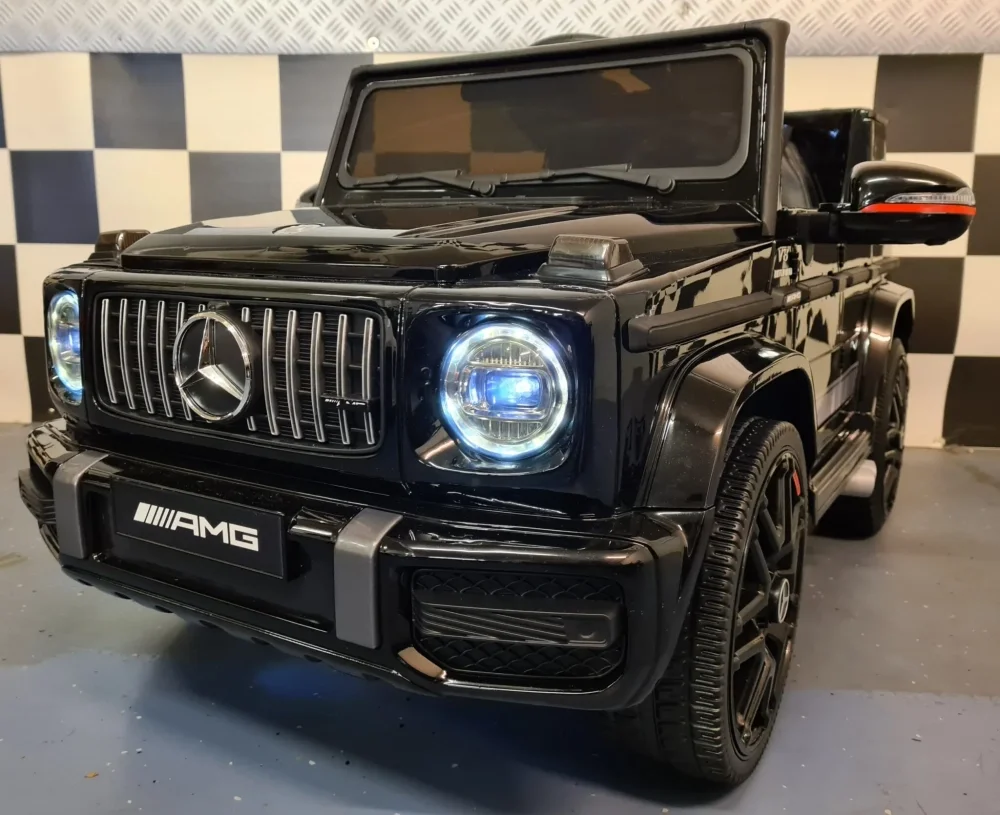 Cars4Kids Masinuta electrica pentru copii Mercedes G63 AMG Negru 12V licenta oficiala 4 motoare telecomanda 2.4G