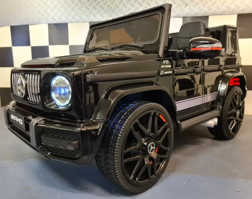 Cars4Kids Masinuta electrica pentru copii Mercedes G63 AMG Negru 12V licenta oficiala 4 motoare telecomanda 2.4G