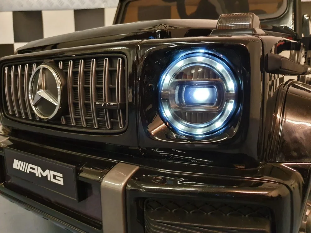 Cars4Kids Masinuta electrica pentru copii Mercedes G63 AMG Negru 12V licenta oficiala 4 motoare telecomanda 2.4G