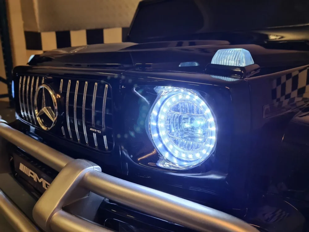 Cars4Kids Masinuta electrica pentru copii Mercedes G63 AMG Negru Metalic 24V 2 locuri licenta oficiala telecomanda 2.4G