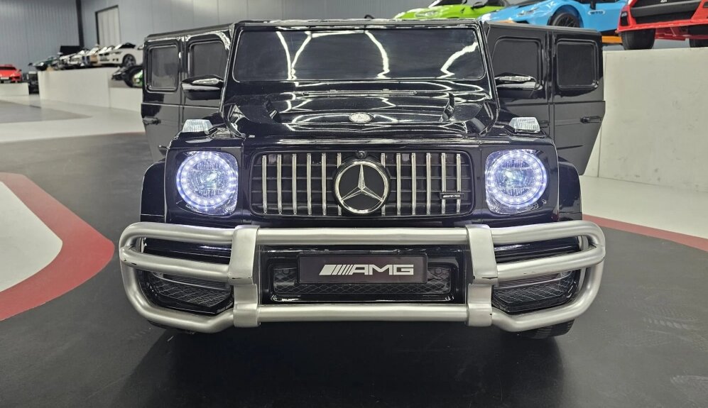 Cars4Kids Masinuta electrica pentru copii Mercedes G63 AMG Negru Metalic 24V 2 locuri licenta oficiala telecomanda 2.4G