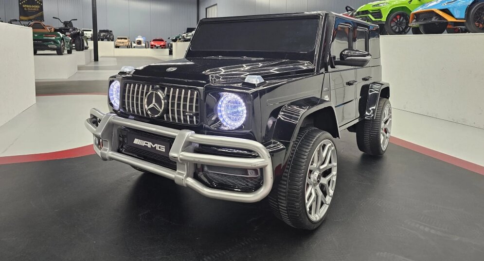 Cars4Kids Masinuta electrica pentru copii Mercedes G63 AMG Negru Metalic 24V 2 locuri licenta oficiala telecomanda 2.4G