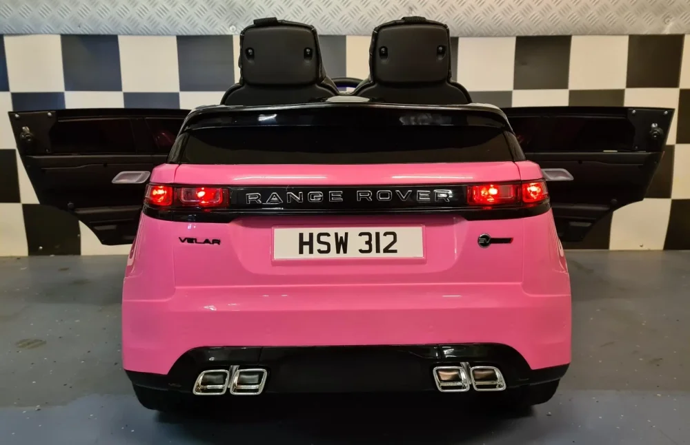 Cars4Kids Masinuta electrica pentru copii Range Rover Velar Roz 12V telecomanda 2.4G sa piele centura 5 puncte