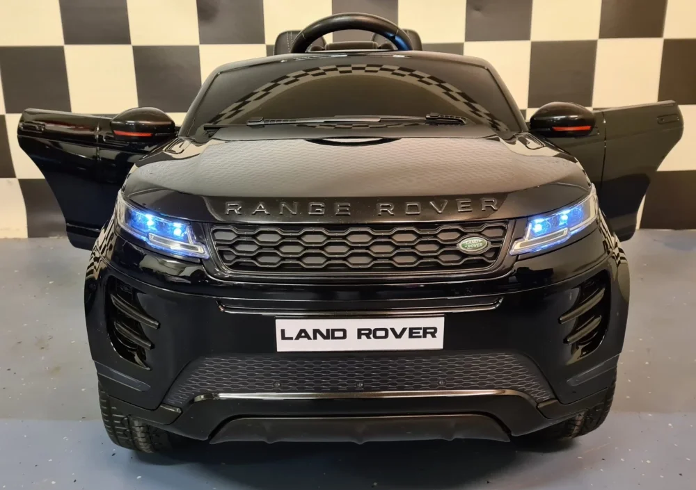Cars4Kids Masinuta electrica Range Rover Evoque Negru Metalic 4x4 12V telecomanda 2.4G 4 motoare scaun piele