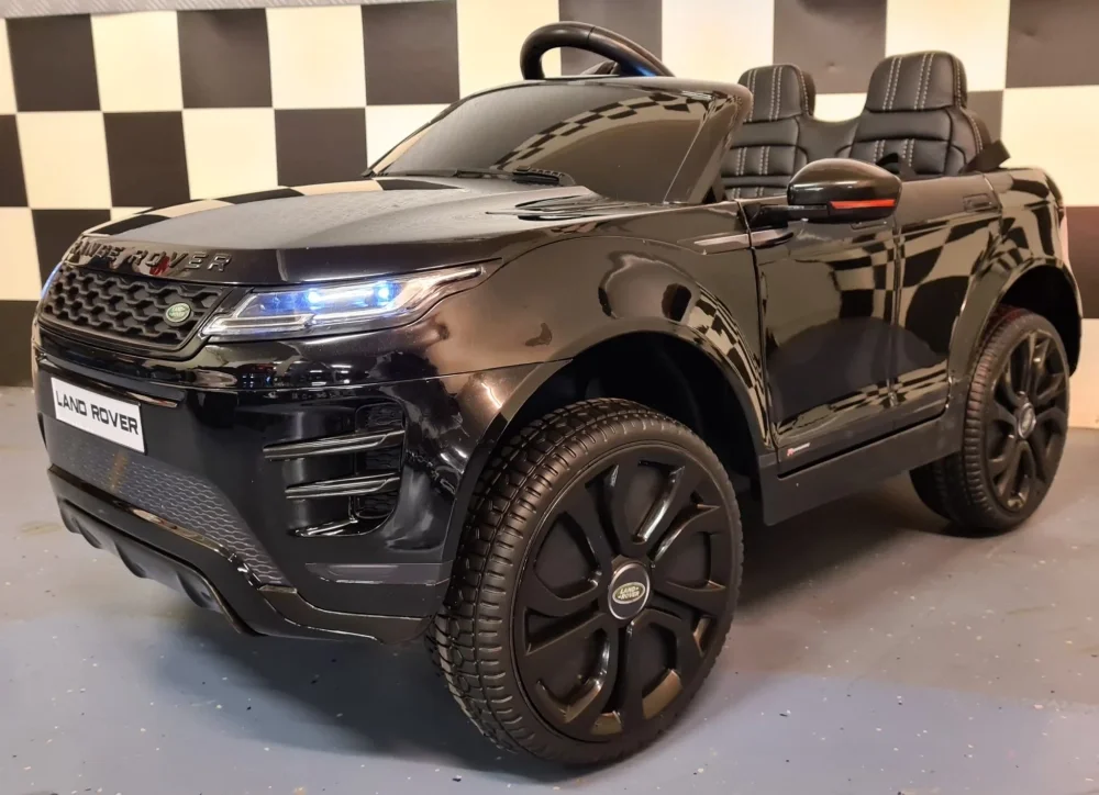 Cars4Kids Masinuta electrica Range Rover Evoque Negru Metalic 4x4 12V telecomanda 2.4G 4 motoare scaun piele