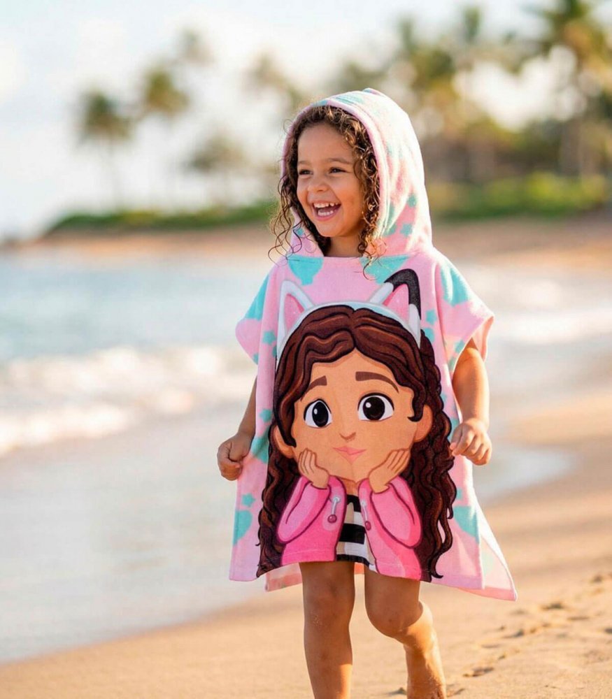 Cerda Poncho pentru copii Gabbys Dollhouse 55x110 cm