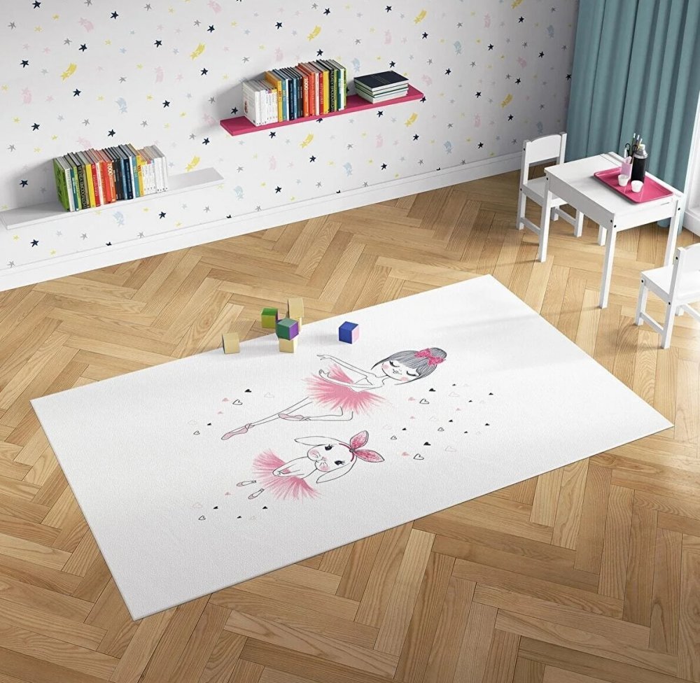 Chilai Home Covor antiderapant pentru copii 150x200 cm Balerina