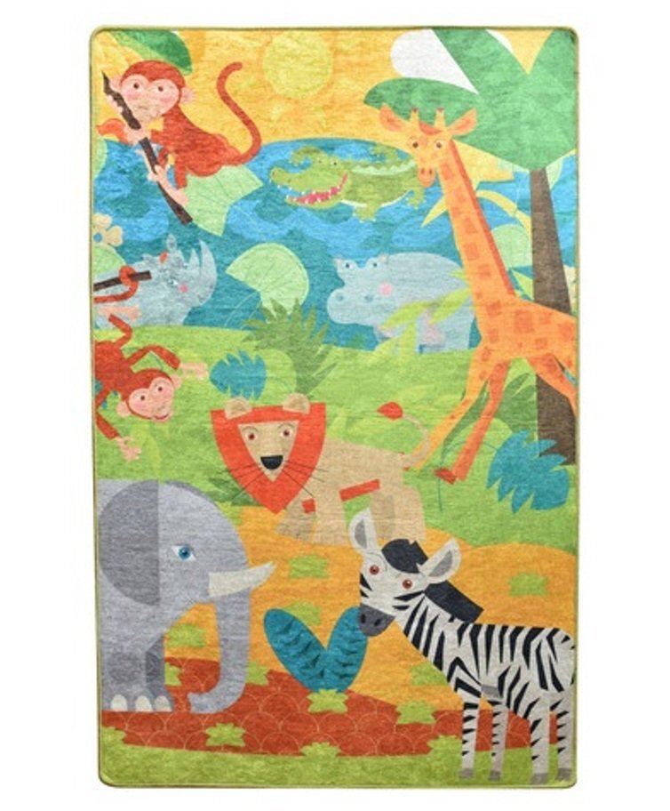 Chilai Home Covor antiderapant pentru copii Animals 100x150 cm