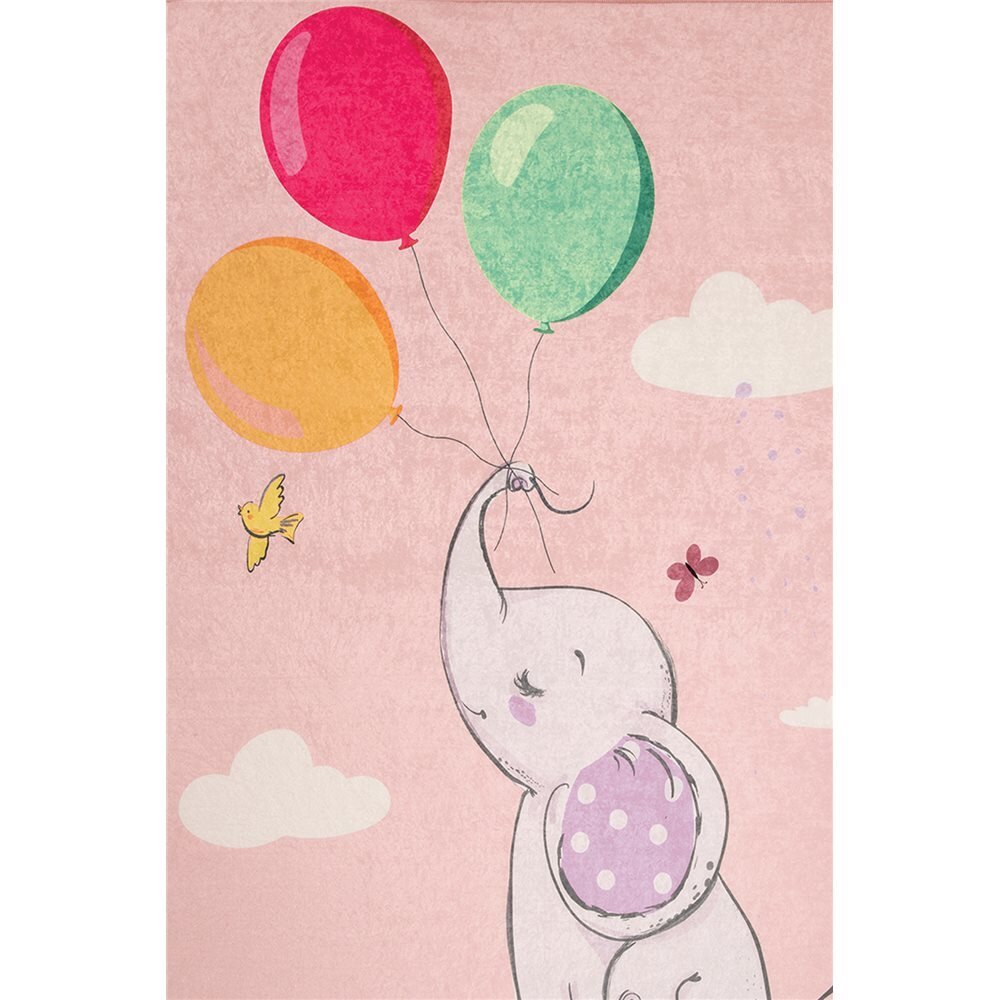 Chilai Home Covor antiderapant pentru copii Balloons Pink 100x150 cm