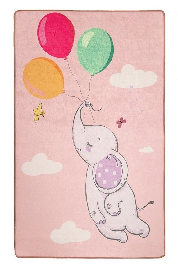 Chilai Home Covor antiderapant pentru copii Balloons Pink 150x200 cm