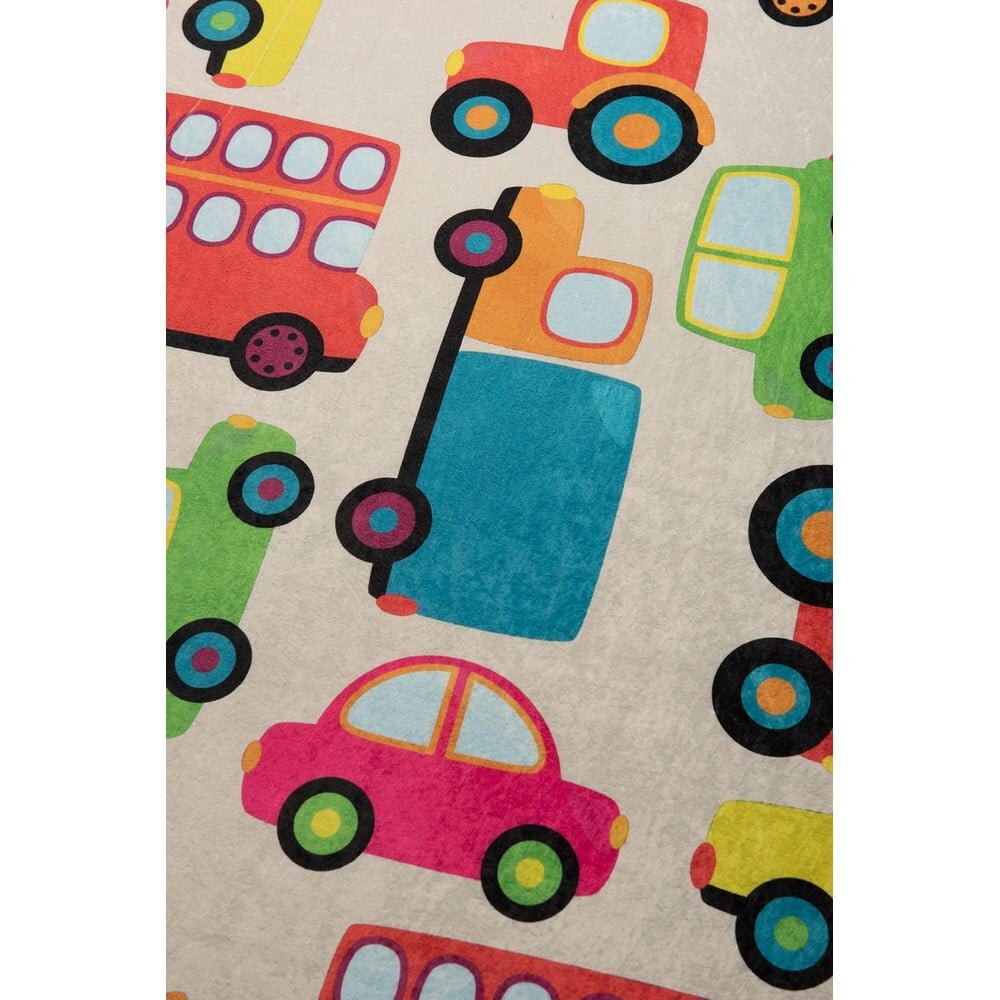 Chilai Home Covor antiderapant pentru copii Cars Ekru 100x150 cm