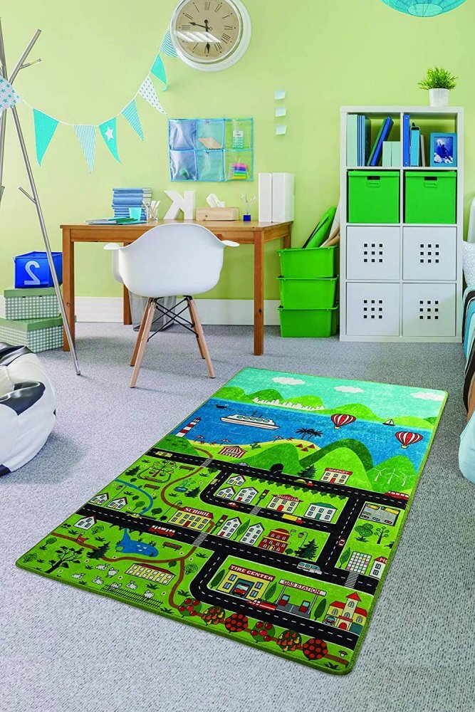 Chilai Home Covor antiderapant pentru copii Happy City 150x200 cm