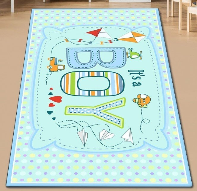 Chilai Home Covor antiderapant pentru copii Its a Boy 150x200 cm