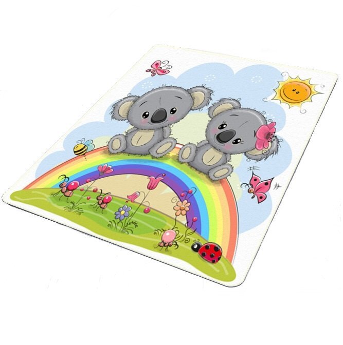 Chilai Home Covor antiderapant pentru copii Rainbow Elephants 100x150 cm