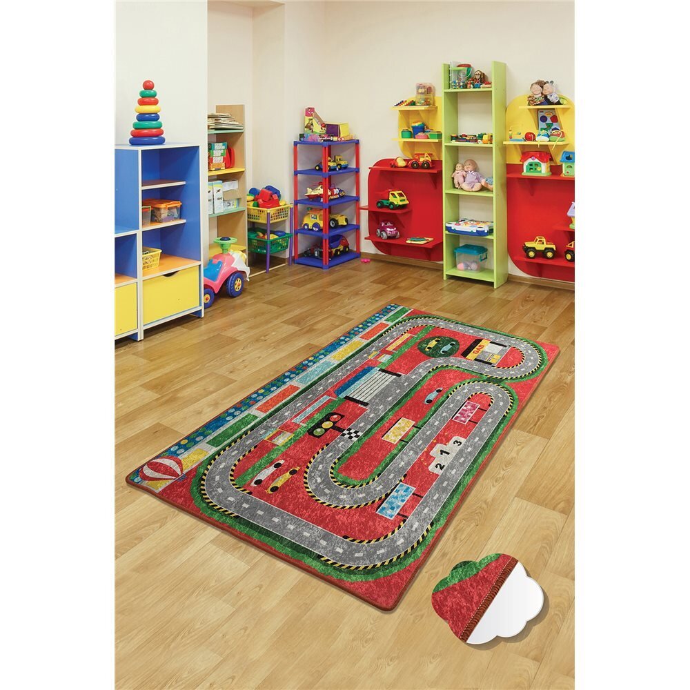 Chilai Home Covor antiderapant pentru copii Station Red 150x200 cm