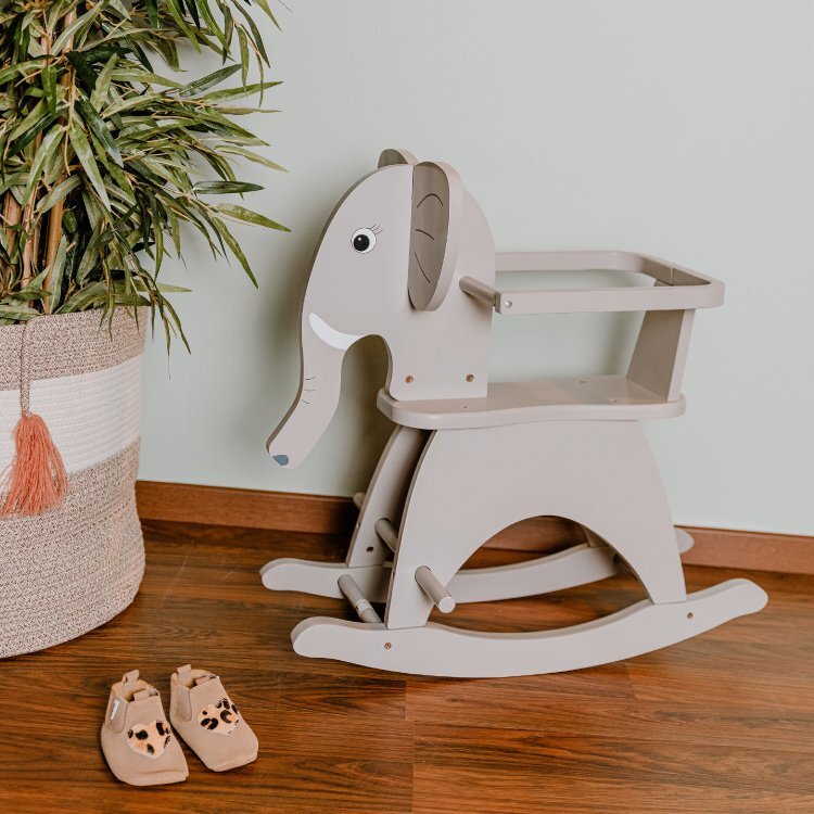 Childhome Balansoar din lemn 65x36x61 cm elefant
