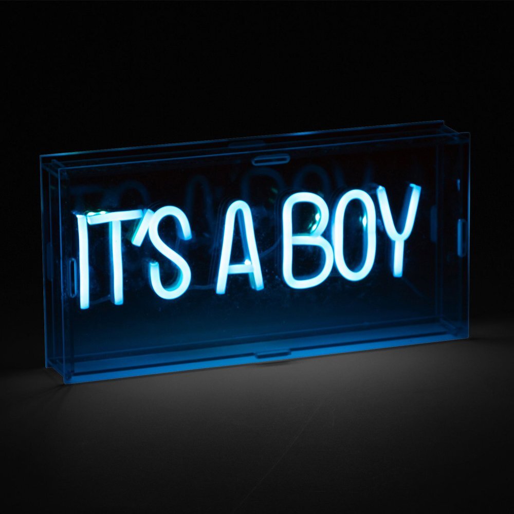 Childhome Caseta luminoasa neon 30x15 cm albastru