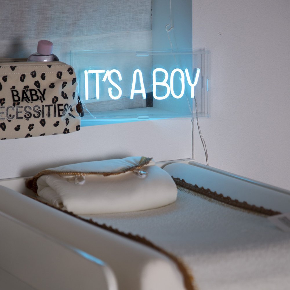 Childhome Caseta luminoasa neon 30x15 cm albastru