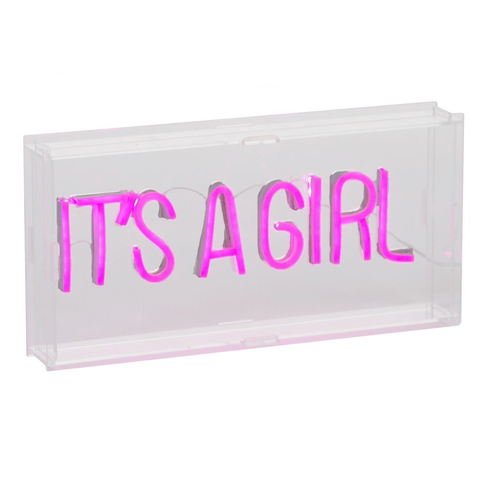 Childhome Caseta luminoasa neon 30x15 cm roz