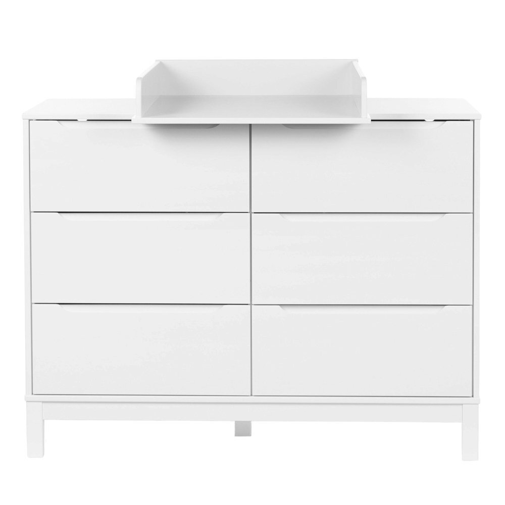 Childhome Comoda Jota 118.1x73.3x100.2 cm cu masa de infasat Mdf Alb