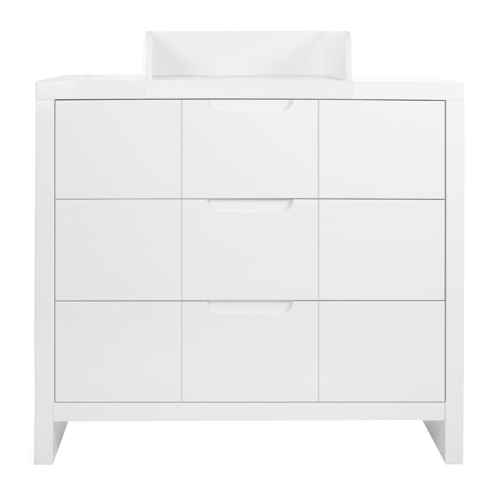 Childhome Comoda Quadro White 100x55x89 cm cu masa de infasat mdf alb