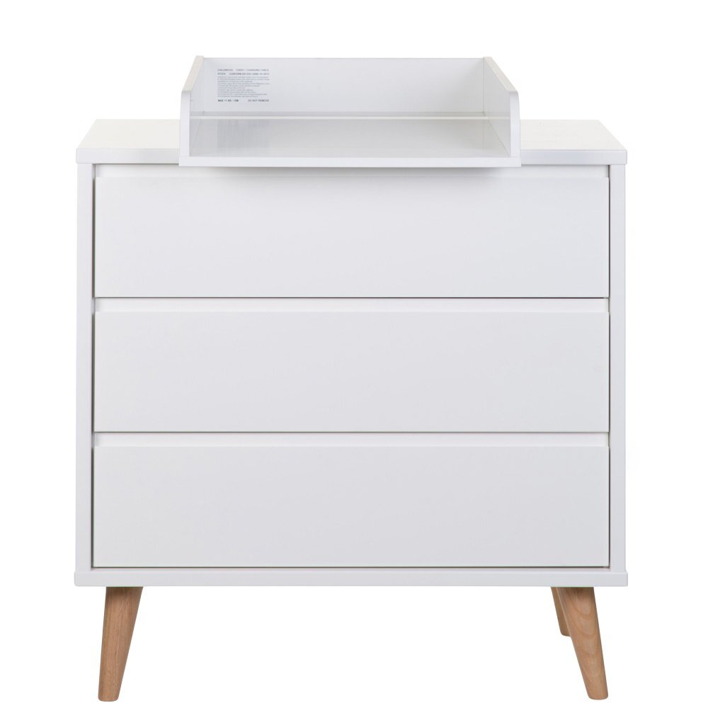 Childhome Comoda Retro Rio 90x50x90 cm cu masa de infasat Mdf Alb