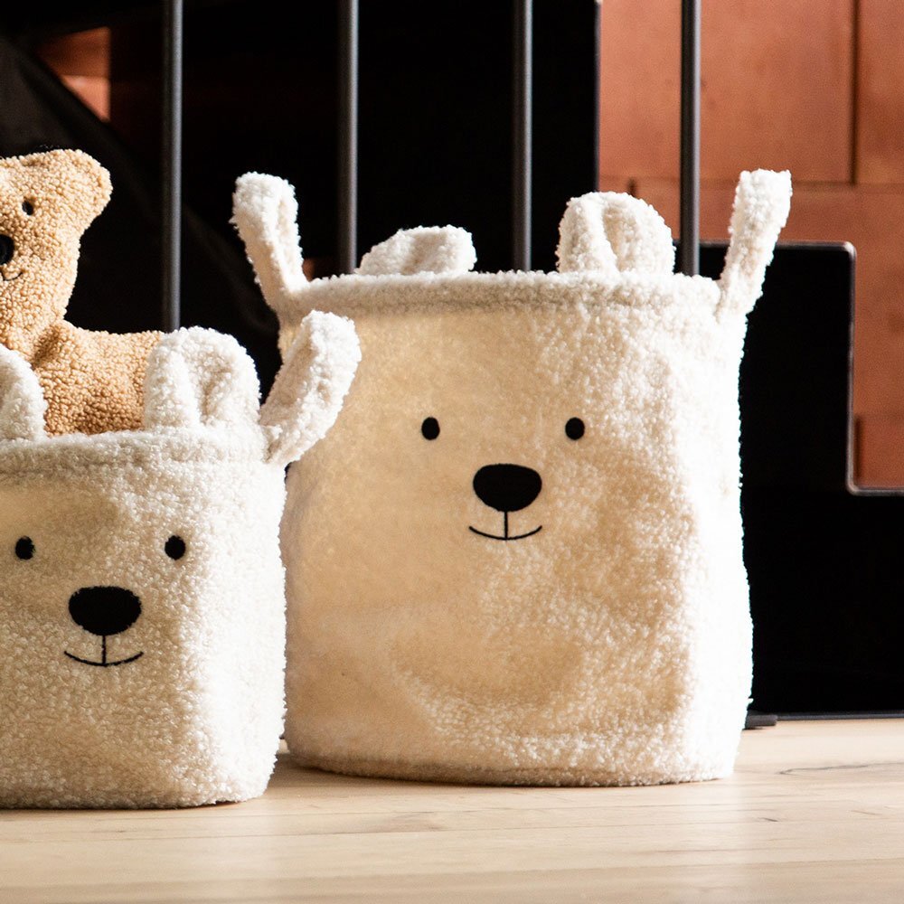 Childhome Cos depozitare 30x30x30 cm Teddy alb