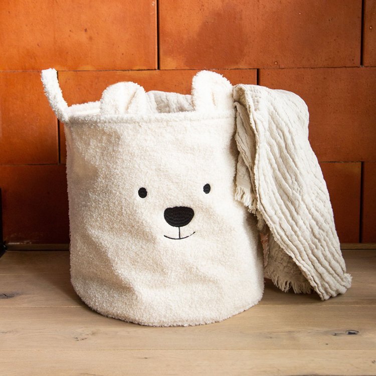 Childhome Cos depozitare 40x40x40 cm Teddy alb