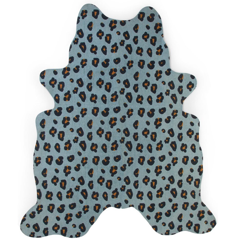 Childhome Covor bumbac 145x160 cm Leopard albastru