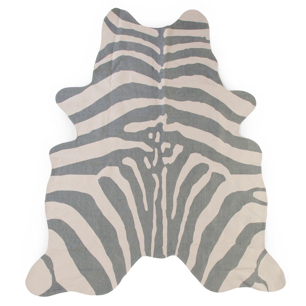 Childhome Covor bumbac 145x160 cm Zebra gri