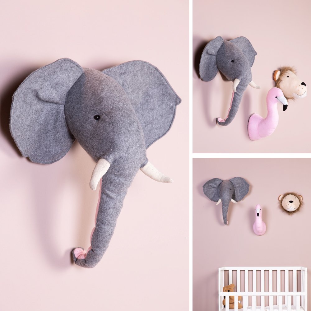 Childhome Decoratiune perete 15x28x36 cm Elefant