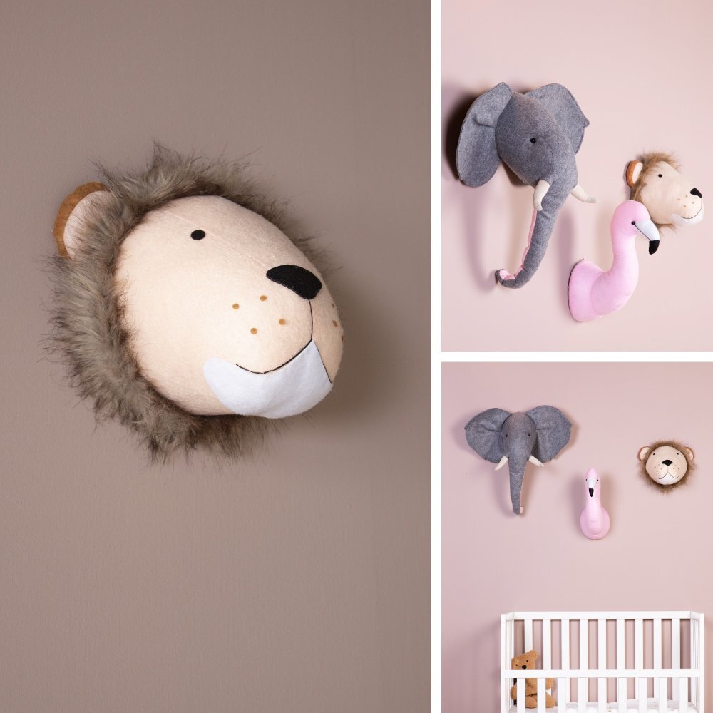 Childhome Decoratiune perete 15x28x36 cm Leu
