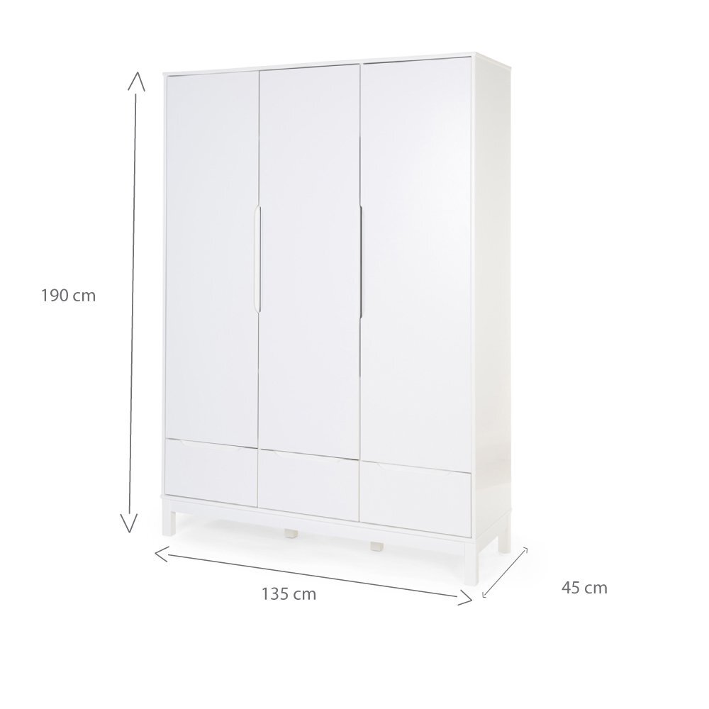 Childhome Dulap Jota 135x45x190 cm Mdf Alb