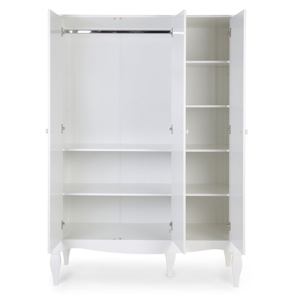 Childhome Dulap Romantic 136.8x60.3x190 cm Mdf Alb