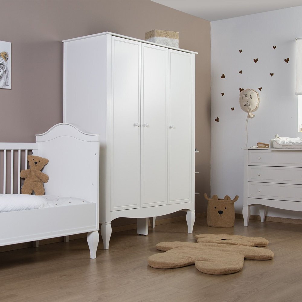 Childhome Dulap Romantic 136.8x60.3x190 cm Mdf Alb