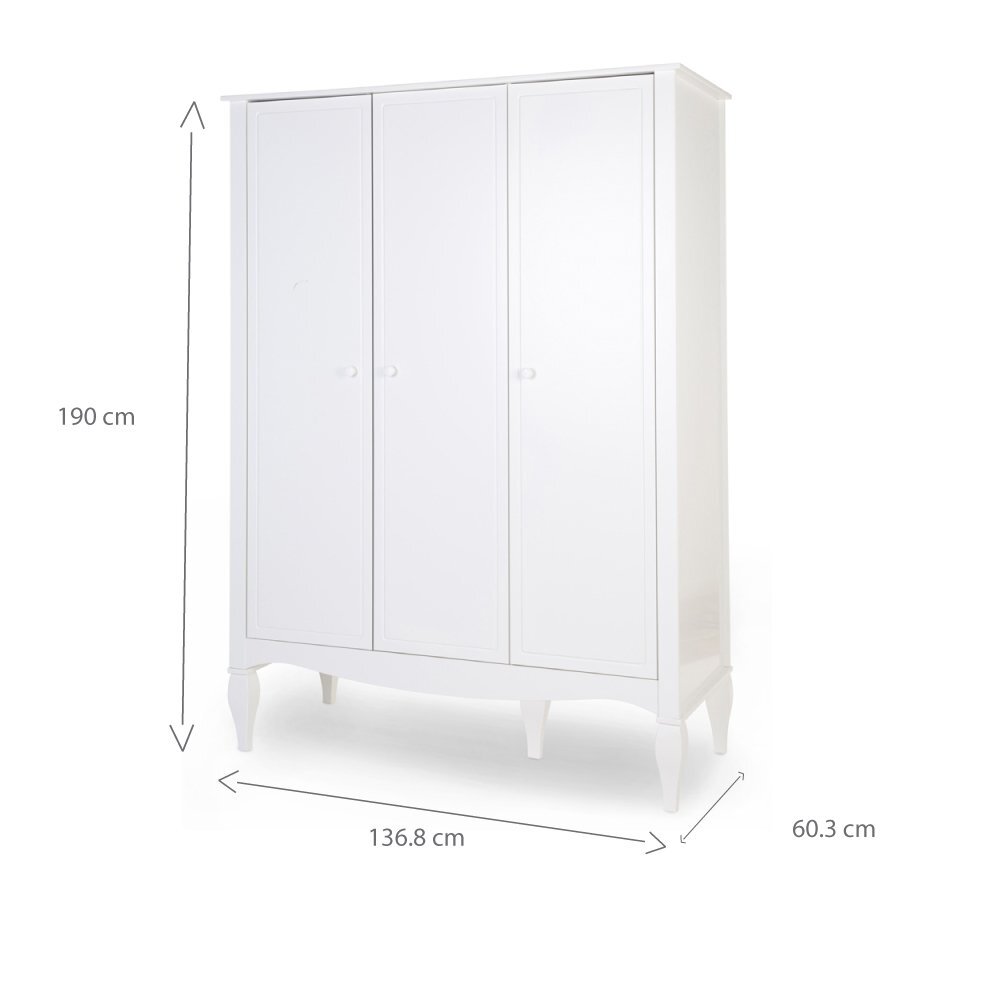 Childhome Dulap Romantic 136.8x60.3x190 cm Mdf Alb