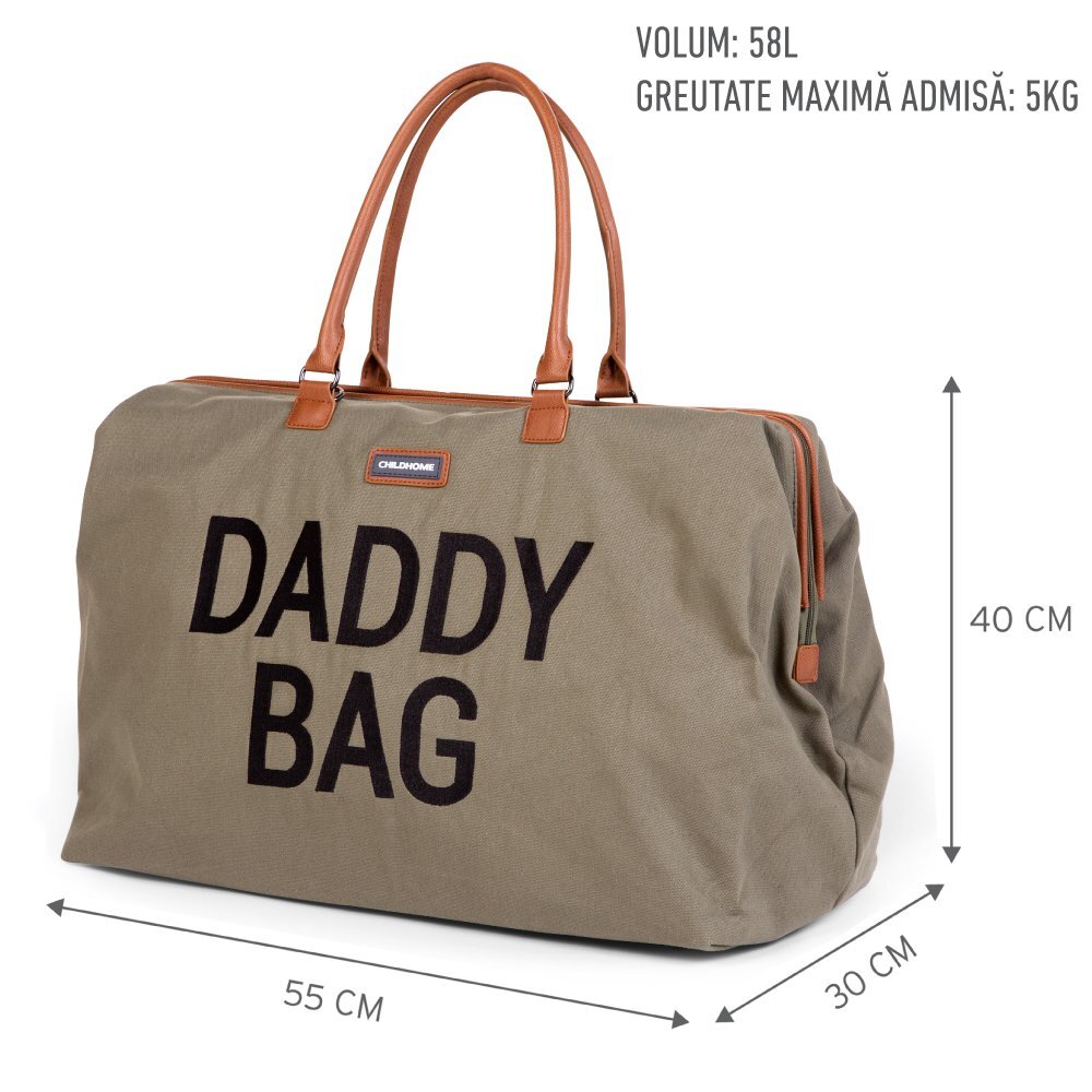 Childhome Geanta de infasat Daddy Bag kaki