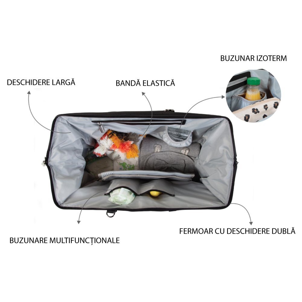 Childhome Geanta de infasat Daddy Bag Negru