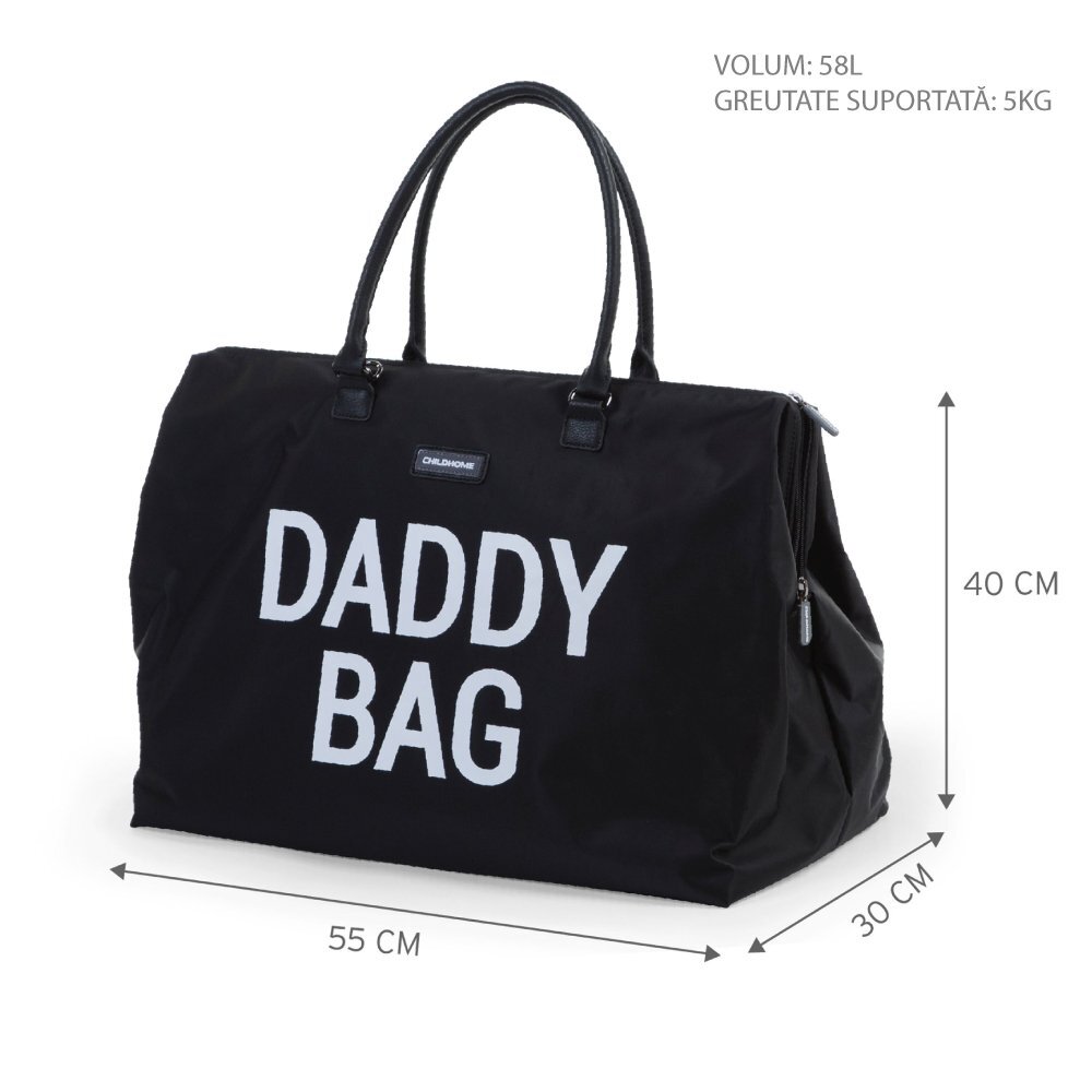Childhome Geanta de infasat Daddy Bag Negru
