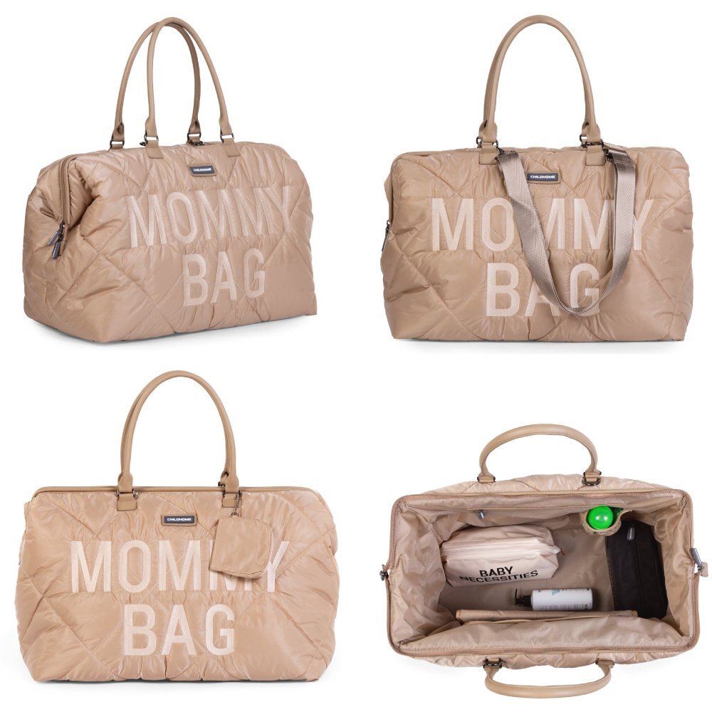 Childhome Geanta de infasat matlasata Mommy Bag bej