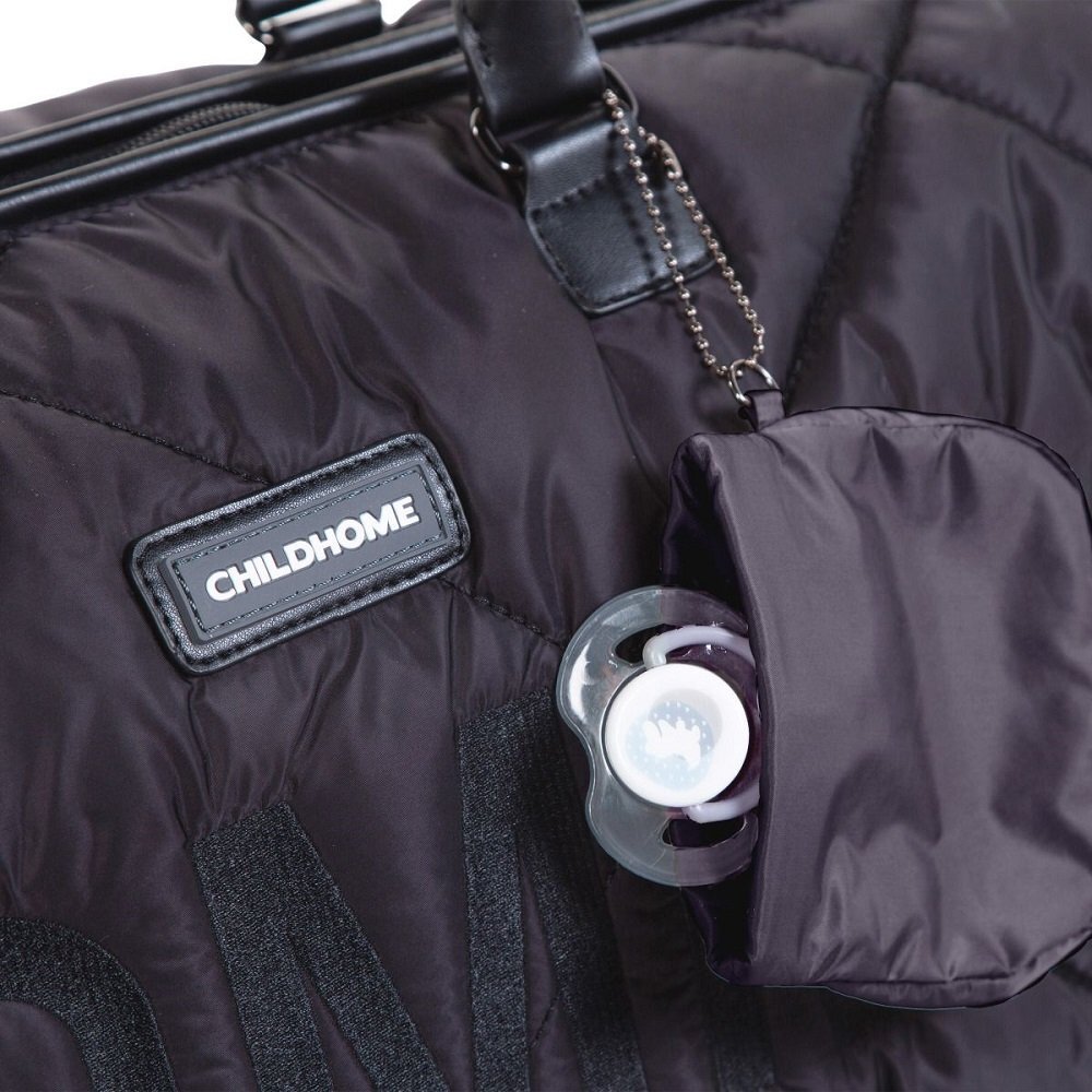 Childhome Geanta de infasat matlasata Mommy Bag negru